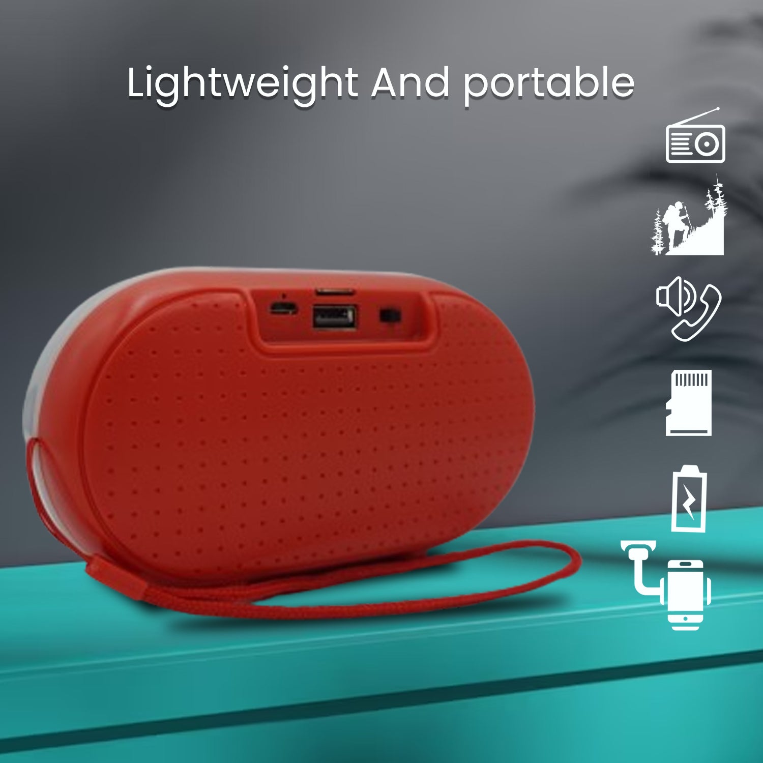 MZ M15 Bluetooth Portable Dual Speaker USB and TF-Card Music Playback, Line-in Connectivity, Rechargeable Battery, FM Radio